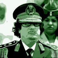 Dictator Gaddafi not smiling